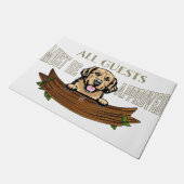 すべてのゲストは許可されたラグ、犬 ドアマット (アングル)