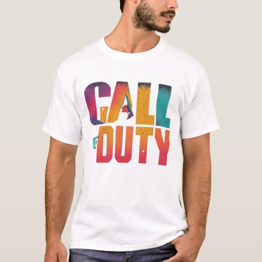 すべてのゲーマーのための象徴的な「Call of Duty」 Tシャツ (正面)
