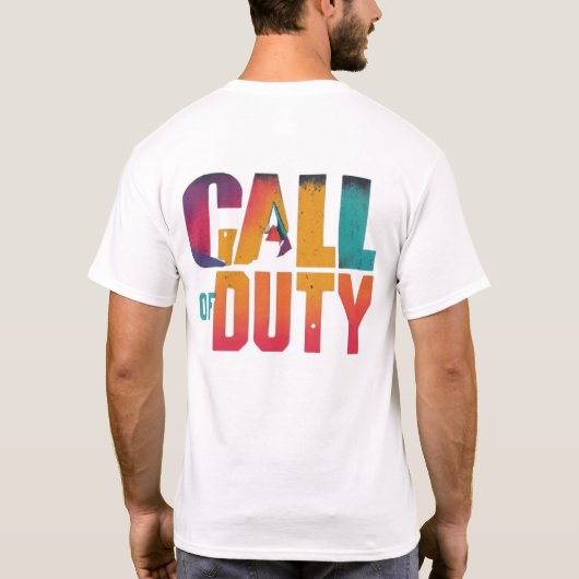 すべてのゲーマーのための象徴的な「Call of Duty」 Tシャツ (裏面)