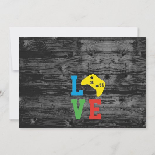 すべてのゲーマーを誕生日のパーティの招待状と電話します 招待状 (裏面)