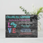 すべてのゲーミングガールズバースデーパーティー招待状 招待状 (スタンド正面)