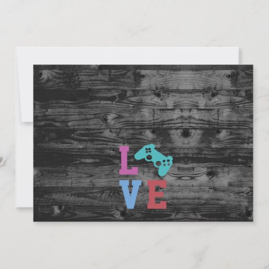 すべてのゲーミングガールズバースデーパーティー招待状 招待状 (裏面)