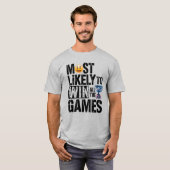 🏆すべてのゲームプレーヤーに勝つ可能性が最も高おもしろいい Tシャツ (正面フル)