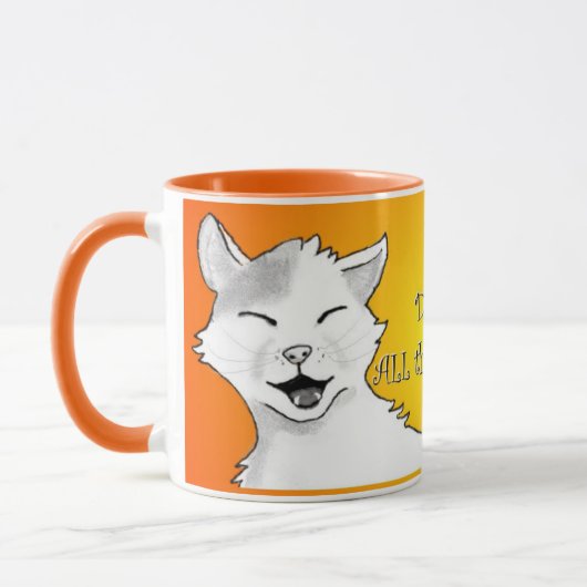 すべてのコーヒーを飲んで下さい! 猫 マグカップ (左)