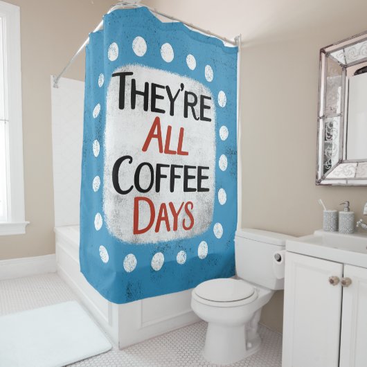 すべてのコーヒー日シャワーカーテン シャワーカーテン (インサイチュ)