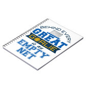 すべてのゴアリーの後ろの水素晴らしポロは空のネットである ノートブック (左側)