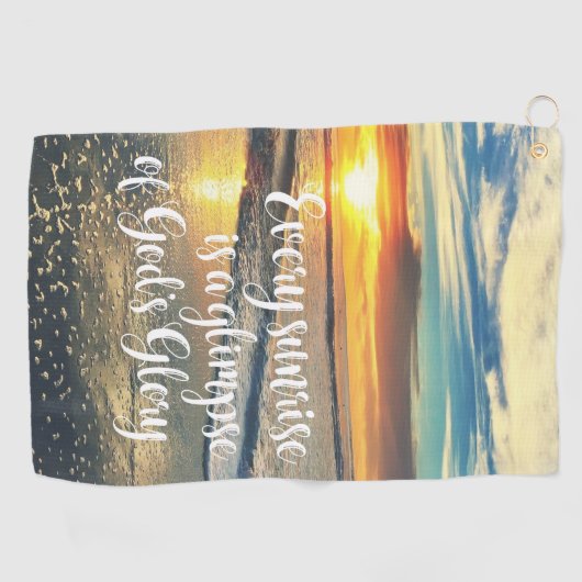 すべてのサンライズゴッドグローリー引用文 ゴルフタオル (横)