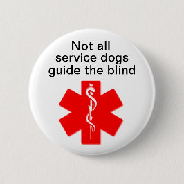 すべてのサービスがガイドの盲目の医学警報後をつけません 缶バッジ