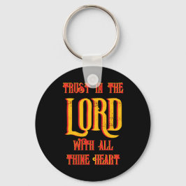 すべてのシネクリスチャンと主を信頼するハート キーホルダー