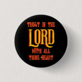 すべてのシネクリスチャンと主を信頼するハート 缶バッジ (正面)