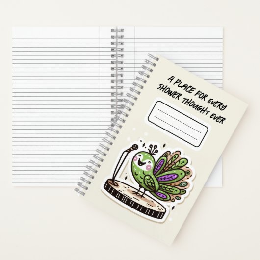 すべてのシャワーのための場所考え – 孔雀 ノートブック (内側)