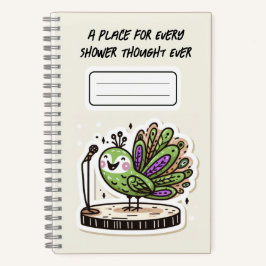 すべてのシャワーのための場所考え – 孔雀 ノートブック