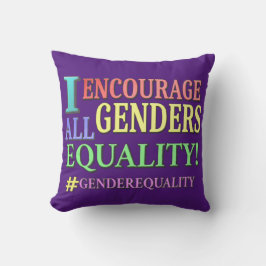 "すべてのジェンダーの平等"かわいいデザイン。買今 クッション