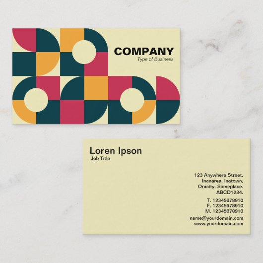 すべてのジオメトリックv11名刺 名刺 (正面/裏面)