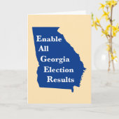 すべてのジョージア選挙結果カードを有効にする カード (黄色い花)