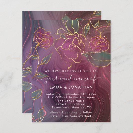 すべてのスキャンでエレガンス： QRコードStとの開花 (正面/裏面)