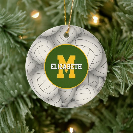 すべてのスクールクラブfavチームカラーバレーボカスタムール セラミックオーナメント (ツリー)