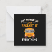 すべてのスクールバスドライバを修正する再起動 ノートカード (正面)