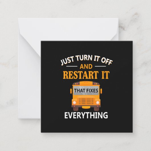 すべてのスクールバスドライバを修正する再起動 ノートカード (正面)