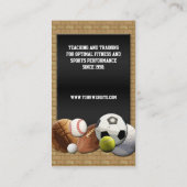 すべてのスタースポーツボール（レンガ壁あり） 名刺 (裏面)