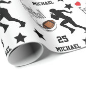 すべてのスターフットボールプレーヤーをパーソナライズ ラッピングペーパー (ロールコーナー)