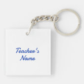 すべてのスター先生とスタッフの感謝の週の名前 キーホルダー (裏面)