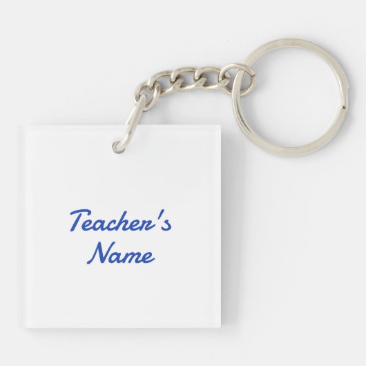 すべてのスター先生とスタッフの感謝の週の名前 キーホルダー (裏面)