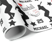 すべてのスター野球をパーソナライズ ラッピングペーパー (ロールコーナー)