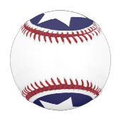 すべてのスター野球コーチありがとう赤、白、青 野球ボール (裏面)