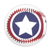 すべてのスター野球コーチありがとう赤、白、青 野球ボール (正面左)