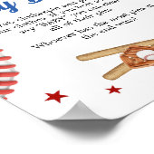 すべてのスター野球赤ちゃんシャワーベビーと言わない ポスター (角)