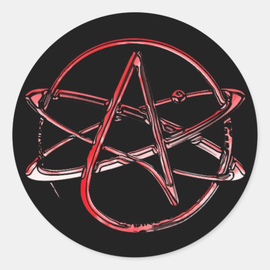 すべてのステッカーに対する無神論 ラウンドシール (正面)