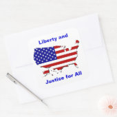 すべてのステッカーの自由と正義 スクエアシール (封筒)