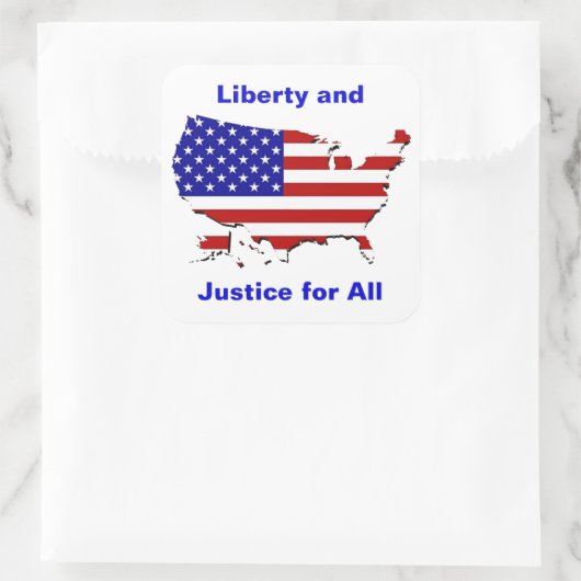 すべてのステッカーの自由と正義 スクエアシール (バッグ)