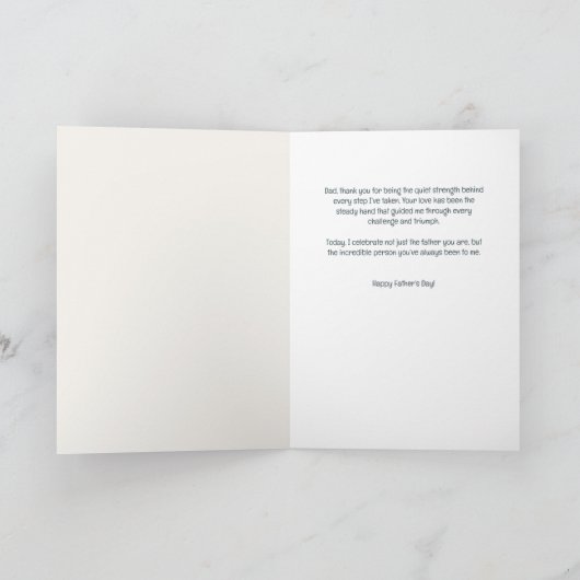 すべてのステップの父の日のカードの後ろの強さ カード (内部)