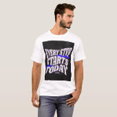 すべてのステップは今日から開始 Tシャツ (正面フル)
