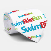 すべてのスポーツの恋人のためのトライアスロンのクールなロゴ ネクタイ (ロール)