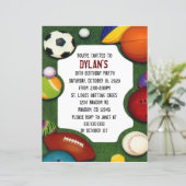 すべてのスポーツテーマバースデーパーティ招待状 (スタンド正面)