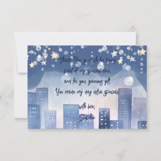 すべてのスーパーヒーローに捧ぐ 子供の誕生日 サンキューカード (正面)