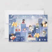 すべてのスーパーヒーローに捧ぐ 子供の誕生日 サンキューカード (裏面)