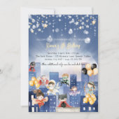 すべてのスーパーヒーローを呼び出す子供の誕生日 招待状 (正面)