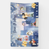 すべてのスーパーヒーローを呼び出す子供の誕生日 横断幕 (縦)