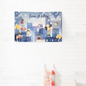 すべてのスーパーヒーローを呼び出す子供の誕生日 横断幕 (インサイチュ)