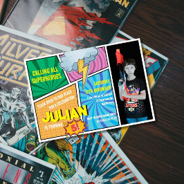 すべてのスーパーヒーロー漫画ブックを呼び出す5誕生日 招待状