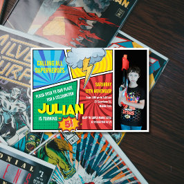 すべてのスーパーヒーロー漫画ブックを呼び出す5誕生日 招待状