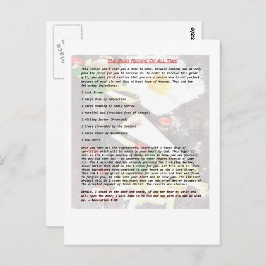 すべてのタイムの福音地域の最も最高のなレシピ ポストカード (正面/裏面)