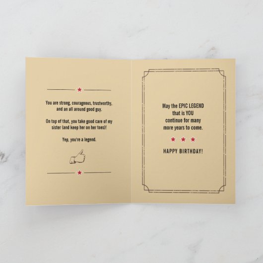 すべてのタイムカードの最も伝説的な義兄 カード (内部)