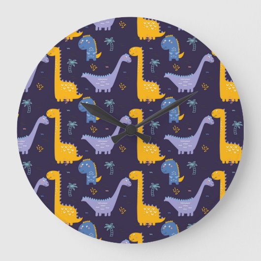 すべてのダイノ素晴らしスとスモール ラージ壁時計 (正面)