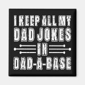 すべてのダジャレをDad A Baseで父の日に保存 マグネット (正面)