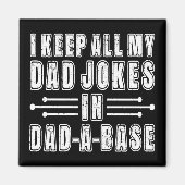 すべてのダジャレをDad A Baseで父の日に マグネット (正面)
